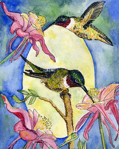 8x10--hummingbirds