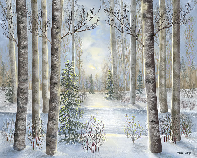8x10--winter-trees-and-bushes--digital-art