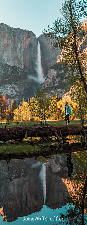 girl-on-a-log-with-waterfall-reflections-bm-