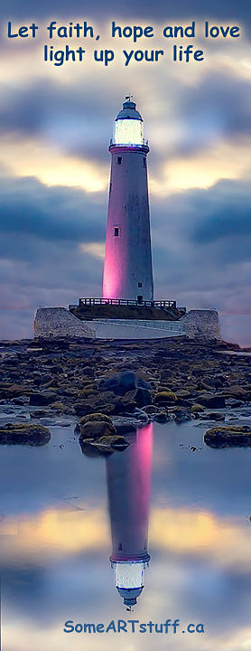 pink-light-house-with-reflections-serenity-poster